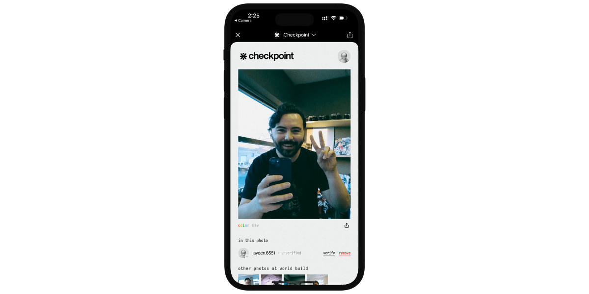Checkpoint - IRL social network
